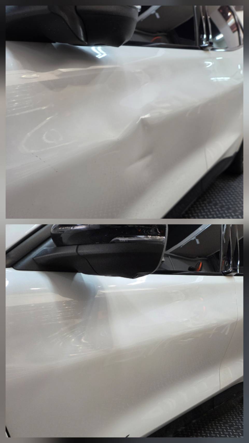 新北汽車車門酒窩凹痕修復前